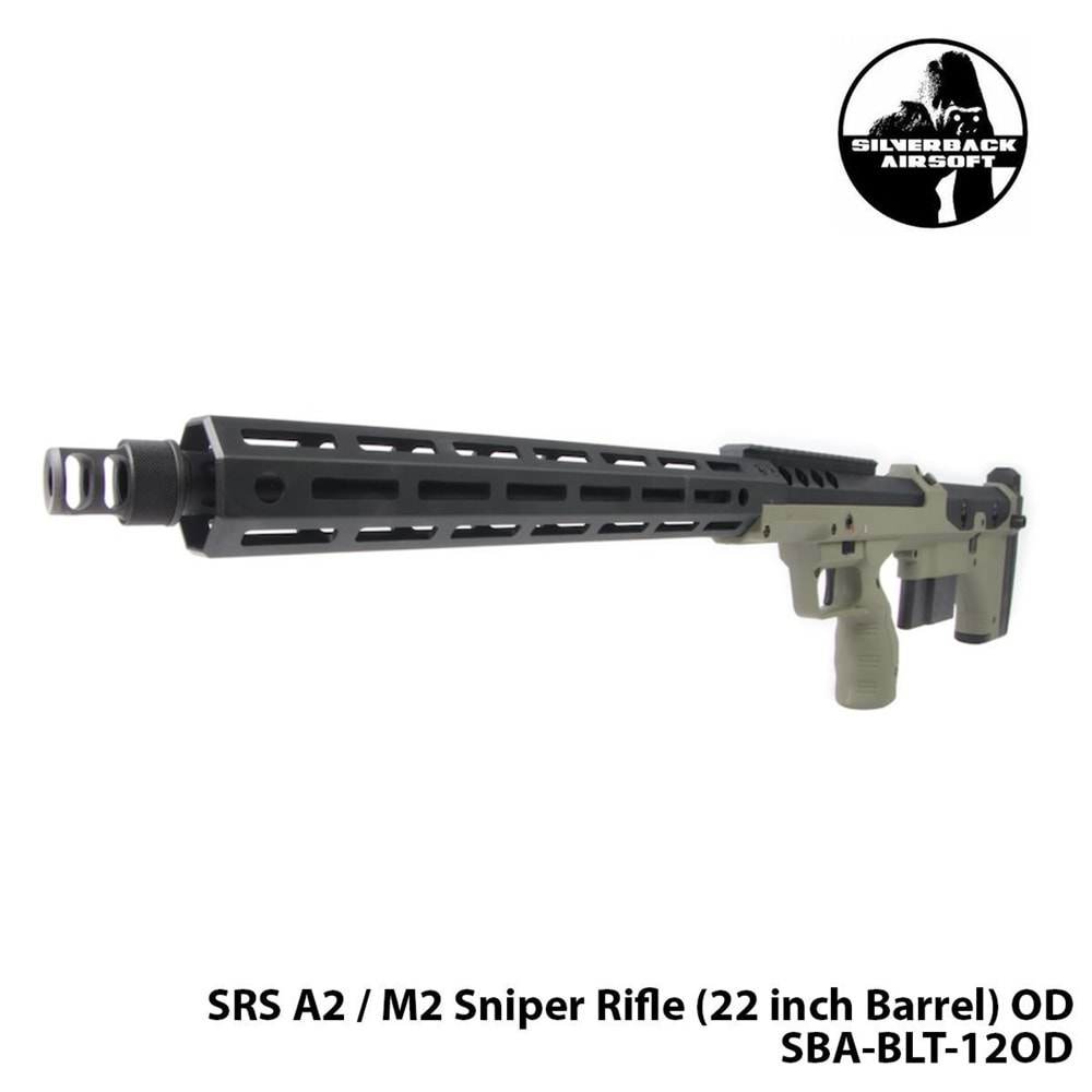 Airsoft Tüfek Sniper SILVERBACK Silverback SRS A2 / M2 22\'\'-HAKİ-SBA-BLT-12OD