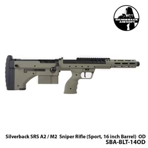 Airsoft Tüfek Silverback Sniper SRS A2 / M2 16\'\'-HAKİ-SBA-BLT-14OD