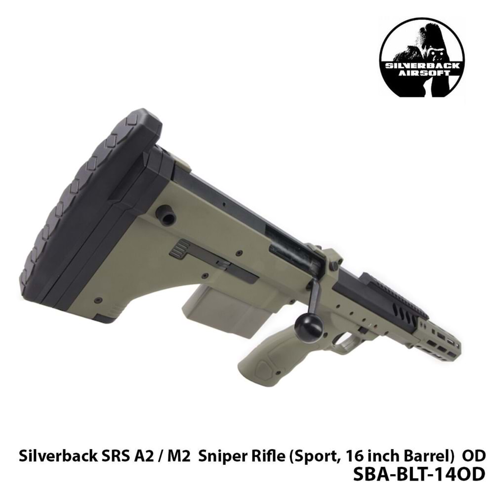 Airsoft Tüfek Silverback Sniper SRS A2 / M2 16\'\'-HAKİ-SBA-BLT-14OD