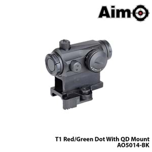 Red/Green-Dot T1 With QD Mount-SİYAH AIM-O AO5014-BK