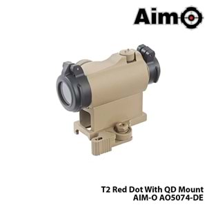 Red/Green-Dot T2 With QD Mount-TAN AIM-O AO5074-DE