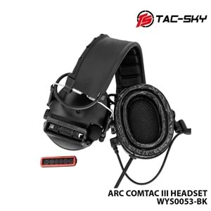 Telsiz Kulaklığı Baş Tipi-SİYAH-TAC-SKY ARC COMTAC III WYS0053-BK