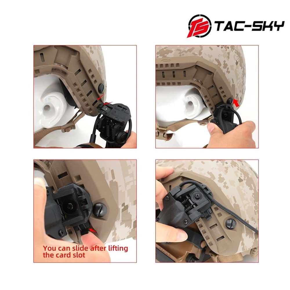Telsiz Kulaklığı-Kask Tipi-TAN RAC-Model WYS0084-CB