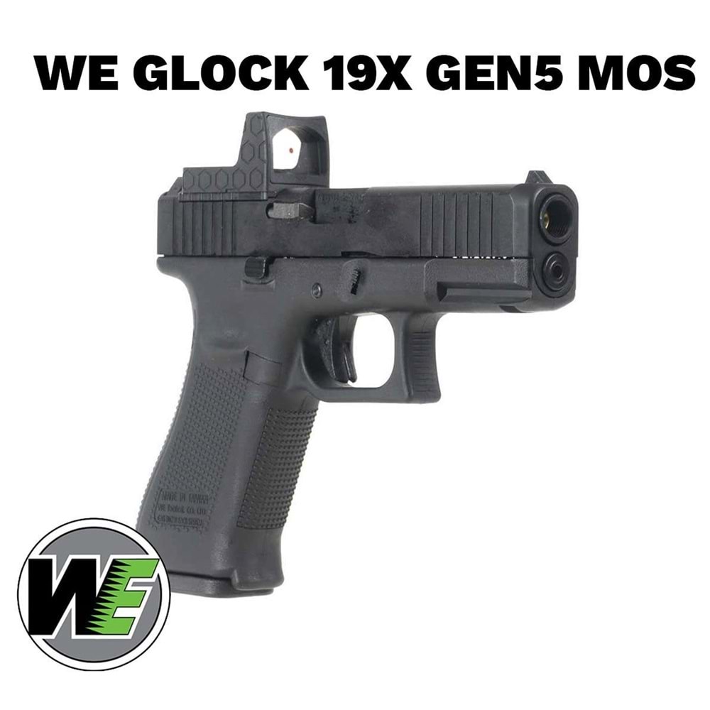 Airsoft Tabanca WE Glock 19X Siyah Gen5-MOS G003RDVXB