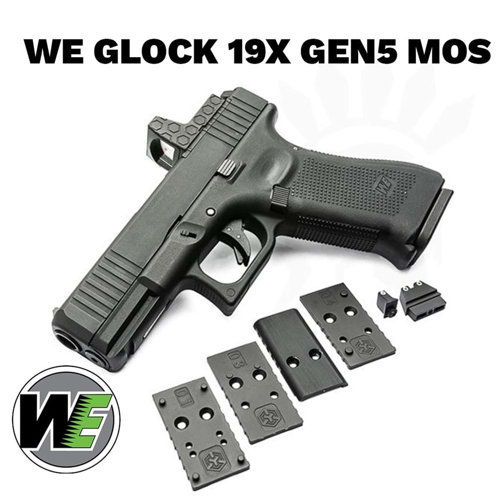Airsoft Tabanca WE Glock 19X Siyah Gen5-MOS G003RDVXB