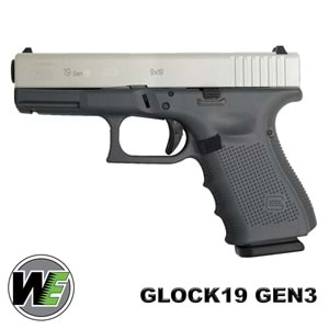 Airsoft Tabanca WE Glock 19 Siyah/Gümüş WE-G003B-SV