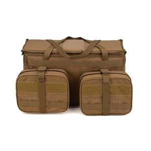 Teçhizat Çantası 35Lt (Modüler Set) Tan 47X26X20Cm Yatay Çantalı