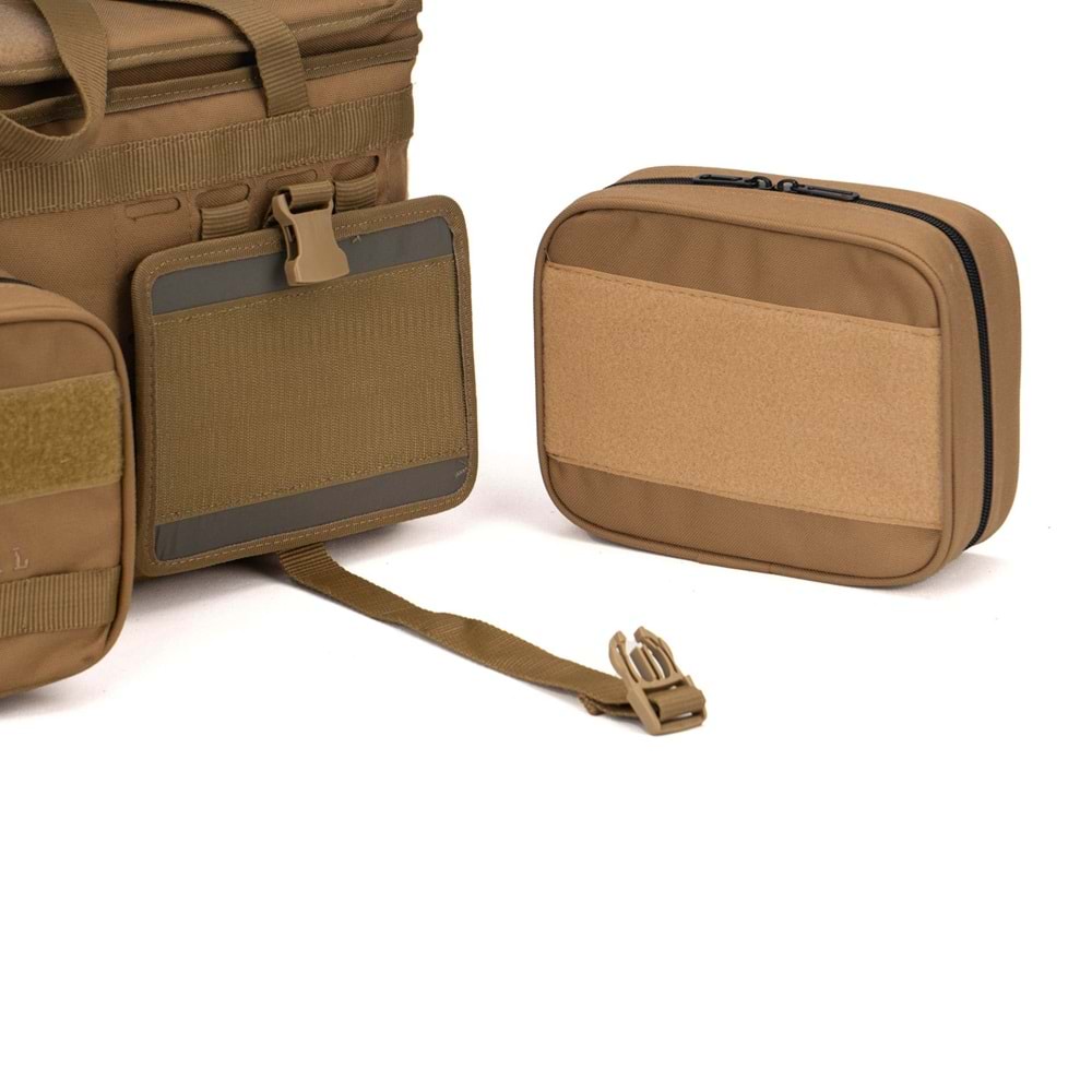 Teçhizat Çantası 35Lt (Modüler Set) Tan 47X26X20Cm Yatay Çantalı