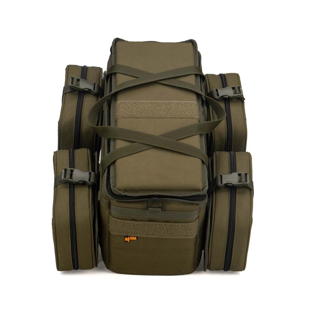 Teçhizat Çantası 35Lt (Modüler Set) Haki 47X26X20Cm Yatay Çantalı
