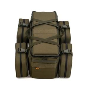 Teçhizat Çantası 35Lt (Modüler Set) Haki 47X26X20Cm Yatay Çantalı