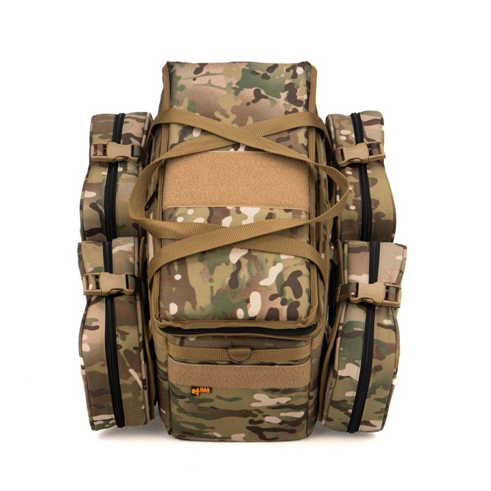 Teçhizat Çantası 35Lt (Modüler Set) Multicam 47X26X20Cm Yatay Çantalı