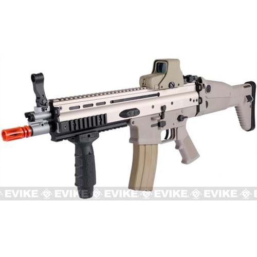 Airsoft Tüfek Cybergun FN Licensed Open Bolt SCAR-L CQC Airsoft GBB Rifle by WE-Tech (Color: Tan / CO2 Mag)