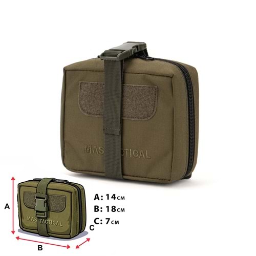 Mas Tactical® Sağlık Çantası Haki Büyük Gen2