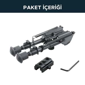 Vector Optics Karbon-Fiber Ekstra Hafif Ayarlanır Bipod Ayak