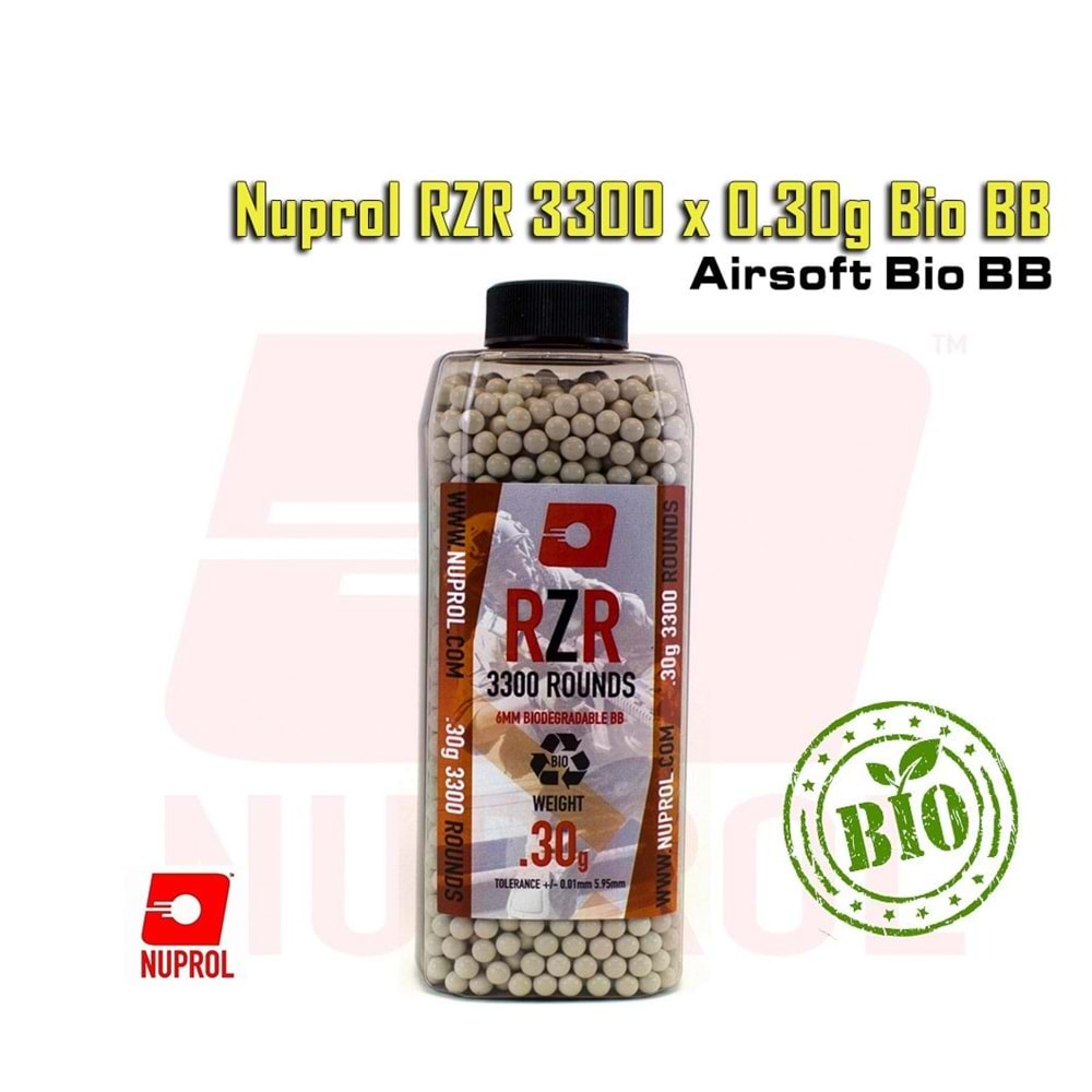Nuprol RZR 3300 x 0.30g Bio BB - Beyaz