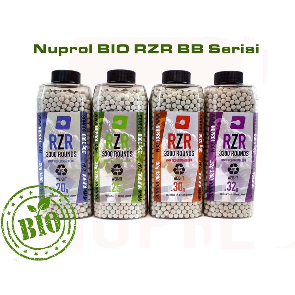 Nuprol RZR 3300 x 0.32g Bio BB - Beyaz