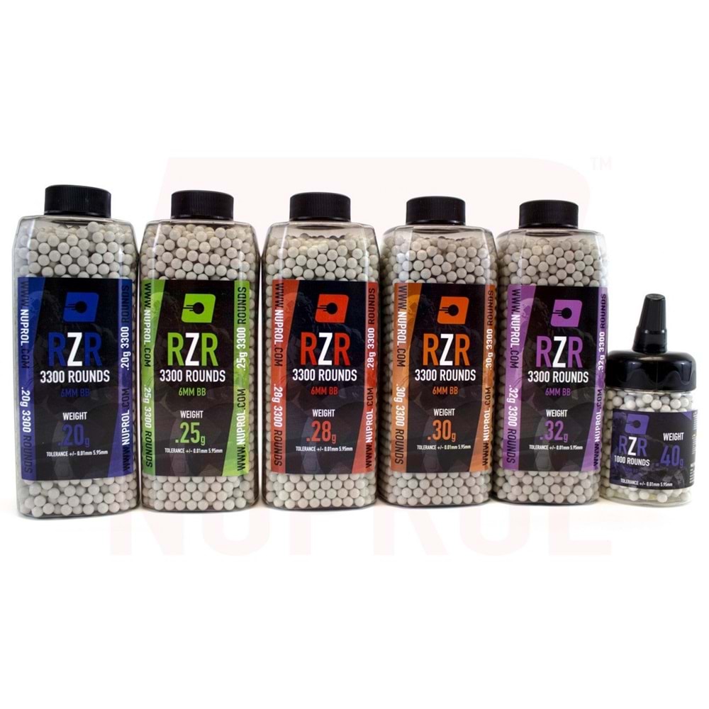 Nuprol RZR 0.20G AirSoft BB 3300 Adet