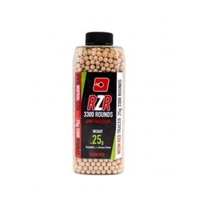 Nuprol RZR 0.25G (0,25g) Red Tracer AirSoft BB 3300 Adet