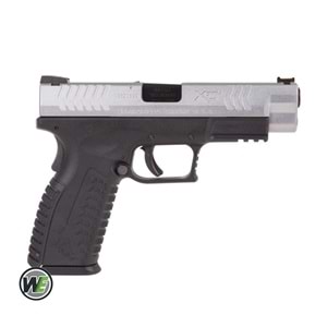 WE Springfield Armory XDM4.5 SILVER 2TONE 6mm GBB Airsoft Tabanca