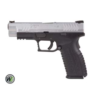 WE Springfield Armory XDM4.5 SILVER 2TONE 6mm GBB Airsoft Tabanca