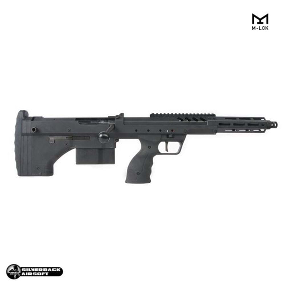 SILVERBACK SRS A2/M2 ''16inç Namlu'' Desert Tech Lisanslı COVERT Airsoft Sniper Tüfek - Siyah
