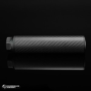 SILVERBACK Karbon Dummy Airsoft Susturucu Replika, Kısa, 14 mm CCW