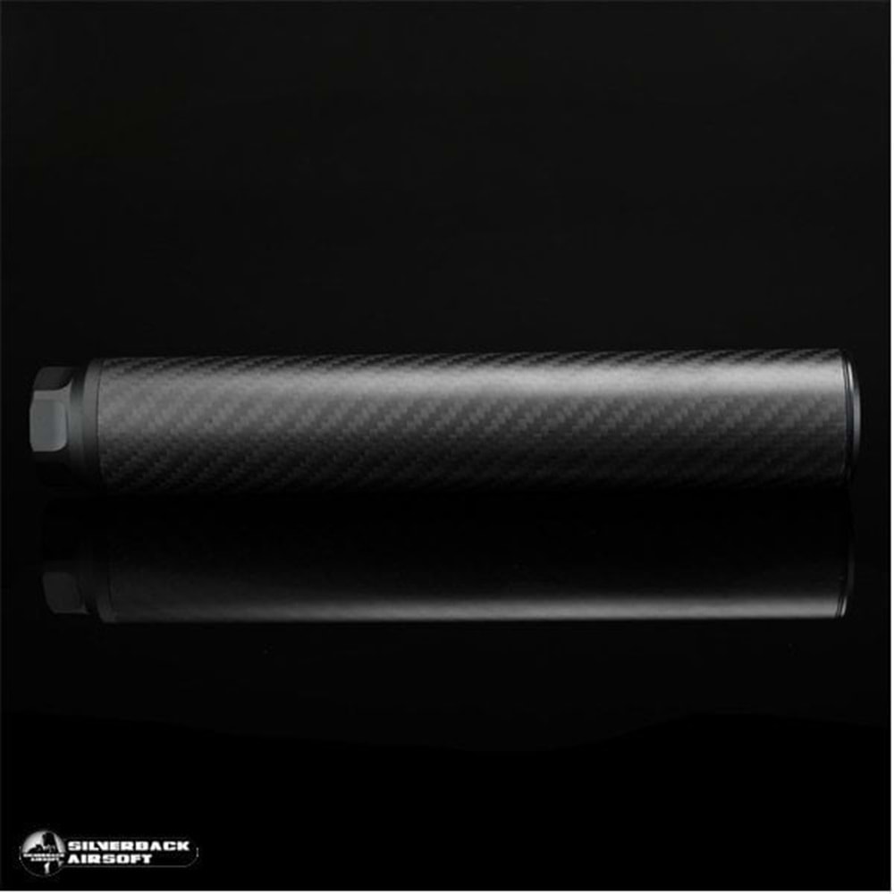 SILVERBACK Karbon Dummy Airsoft Susturucu Replika, Uzun, 14 mm CCW