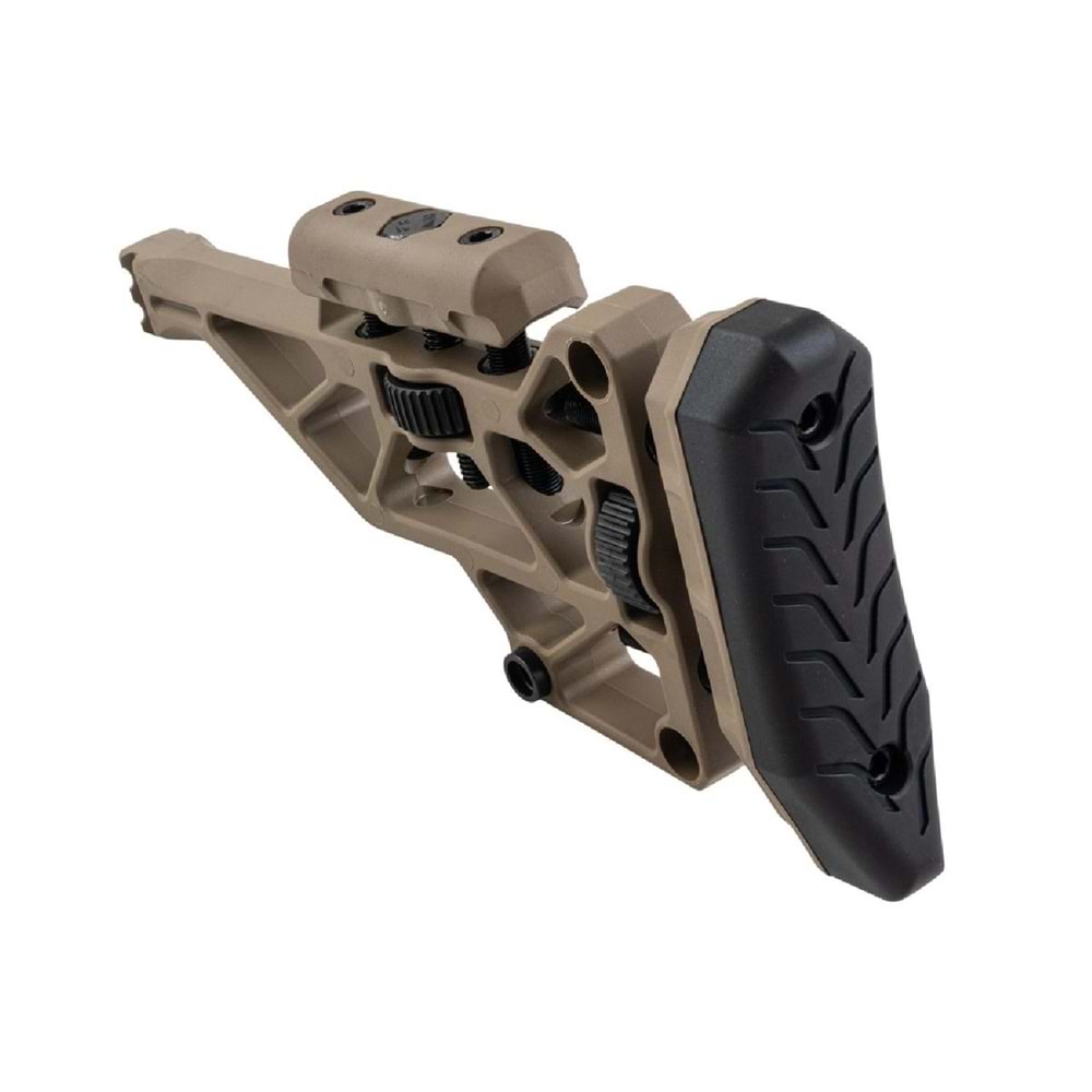 Silverback TAC-41 Katlanır Picatinny Polimer Dipçik Ayarlanabilir Çöl- SBA-STK-44FDE