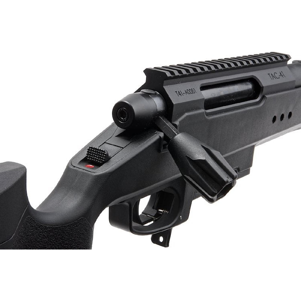 Silverback TAC-41P Classic Polimer Dipçik Sniper Bolt Action Airsoft Tüfek, Siyah SBA-T41P-BK