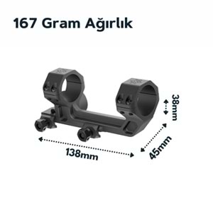 Vector Optics 21mm Ray İçin Su Terazisi ve Eğim Açısı Göstergeli Dürbün Ayağı SCACD-24