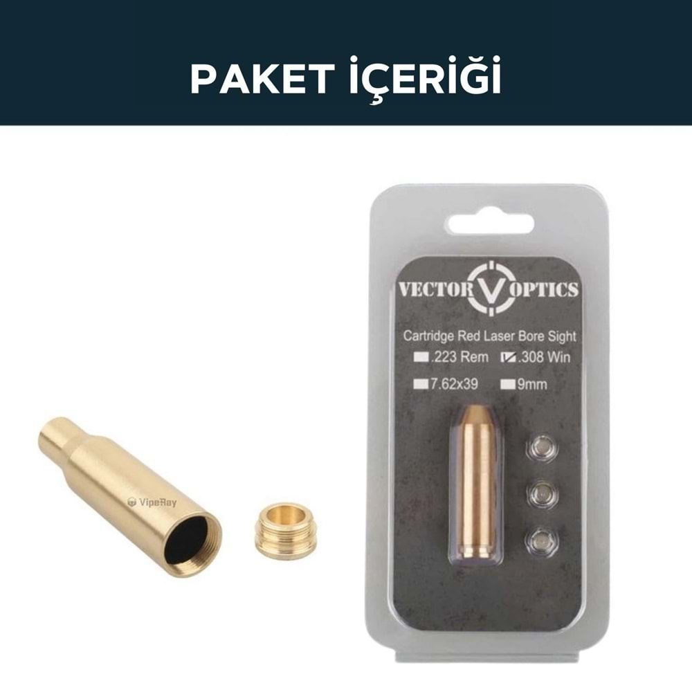 Vector Viperay 308WIN 7mm-08REM Bore Sight Namlu içi Dürbün Sıfırlama Lazeri SCBCR-04