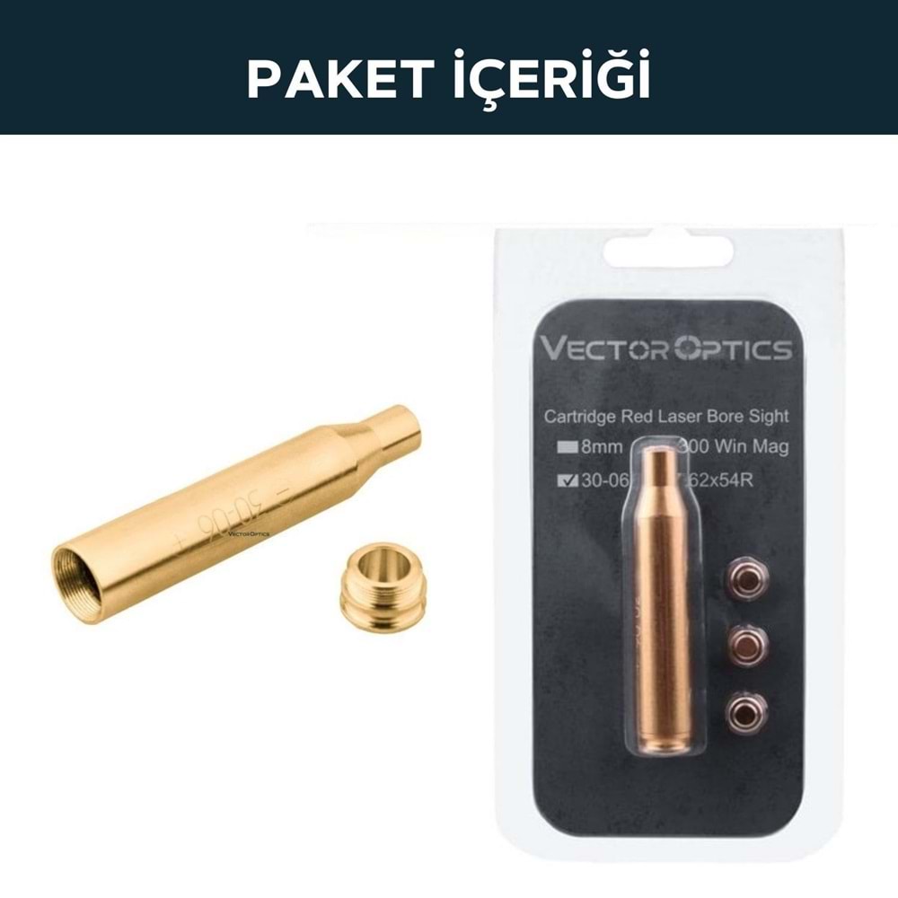 Vector Viperay .30-06mm Bore Sight Namlu içi Dürbün Sıfırlama Lazeri SCBCR-07