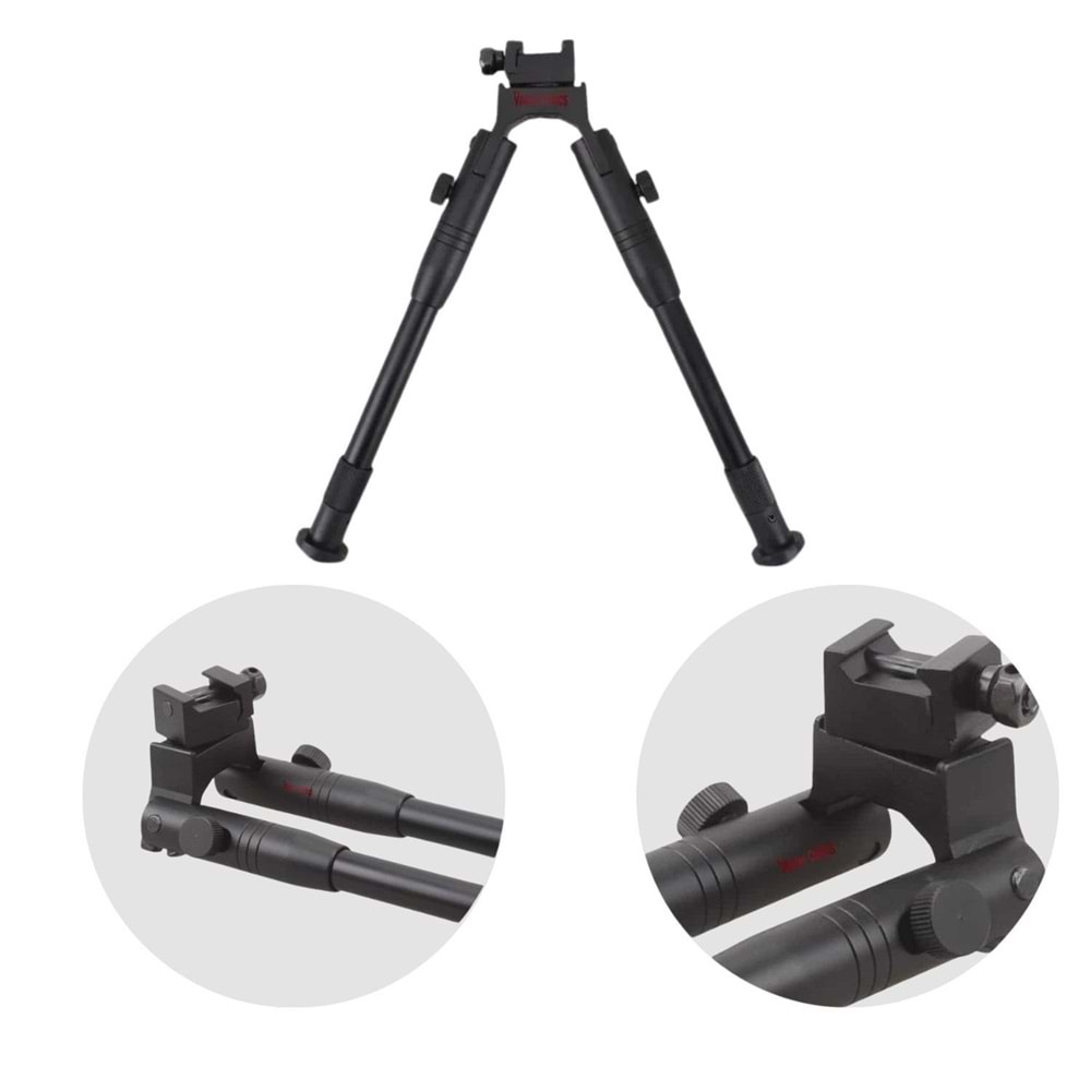 Vector Optics Universal Bipod Ayak 8-10.5incH Pikatini Ray Montajlı