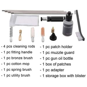 Vector GUNPANY .410 / 36 Kalibre Av Tüfeği Harbi Temizleme Seti SCCK-09