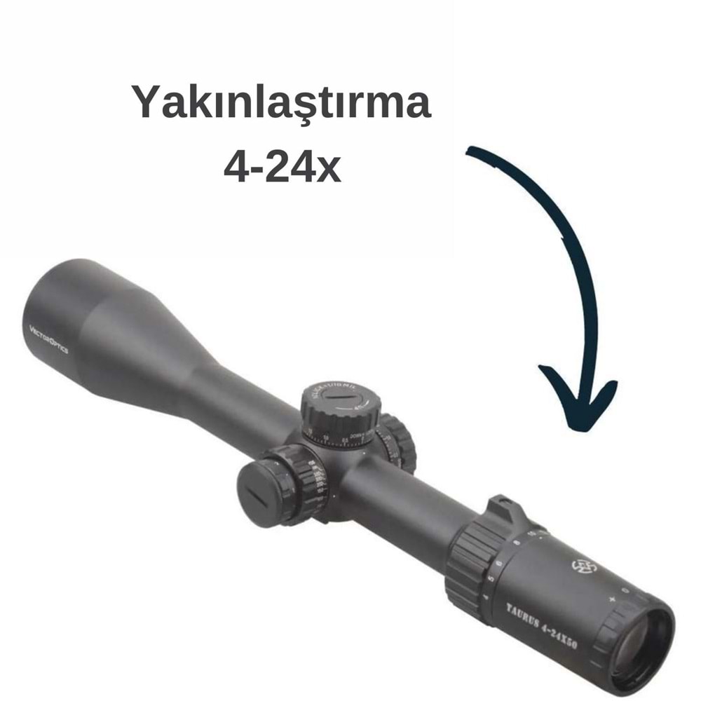 VECTOR Taurus 4-24x50 FFP Tüfek Dürbünü SCFF-17