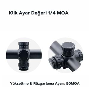 6-24x50 TOUREX FFP Tüfek Dürbünü SCFF-19