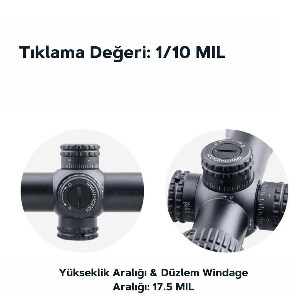 Vector Optics Veyron 4-16x44FFP Tüfek Dürbünü SCFF-22