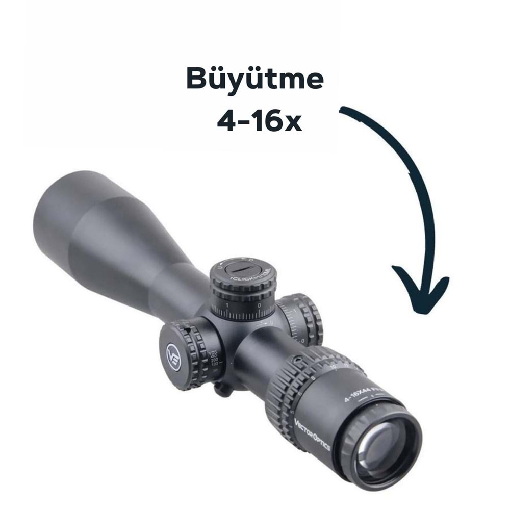 Vector Optics Veyron 4-16x44FFP Tüfek Dürbünü SCFF-22