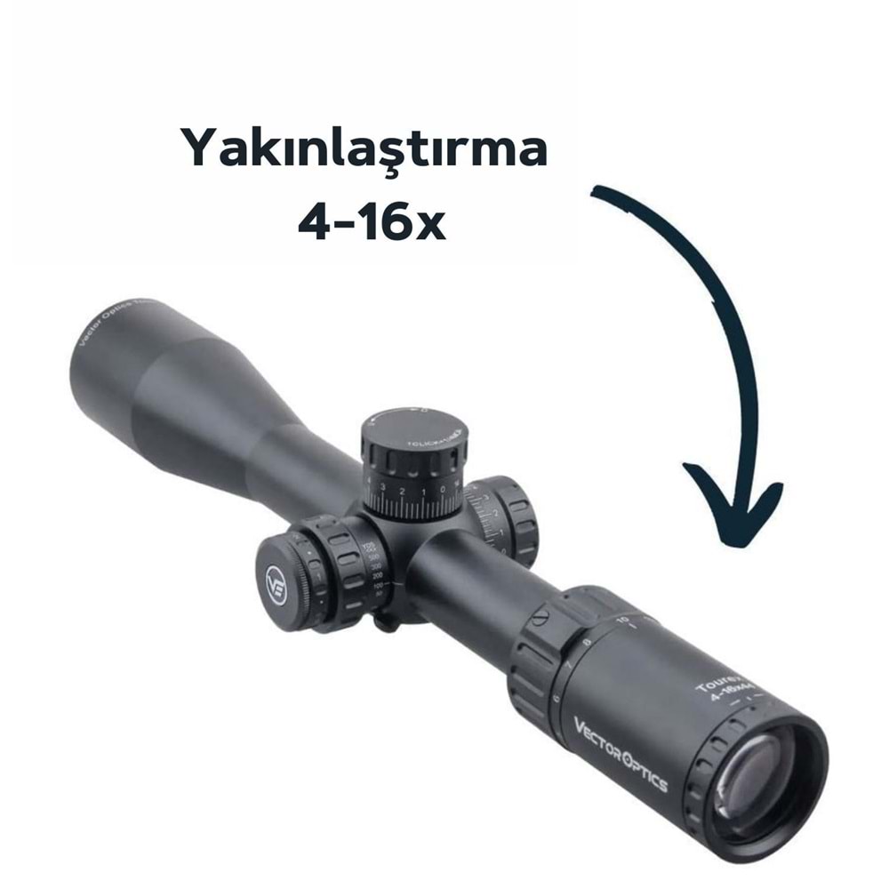 4-16x44 TOUREX FFP Tüfek Dürbünü SCFF-24