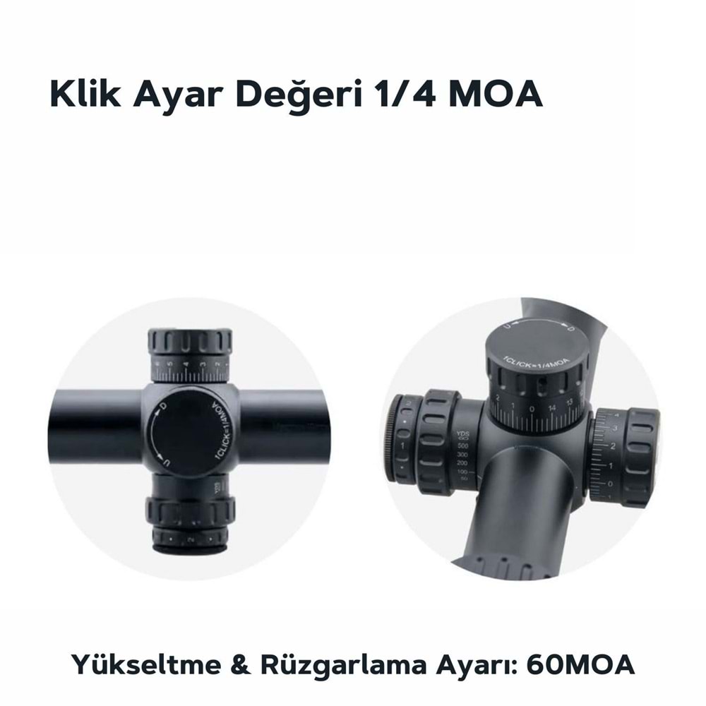 4-16x44 TOUREX FFP Tüfek Dürbünü SCFF-24