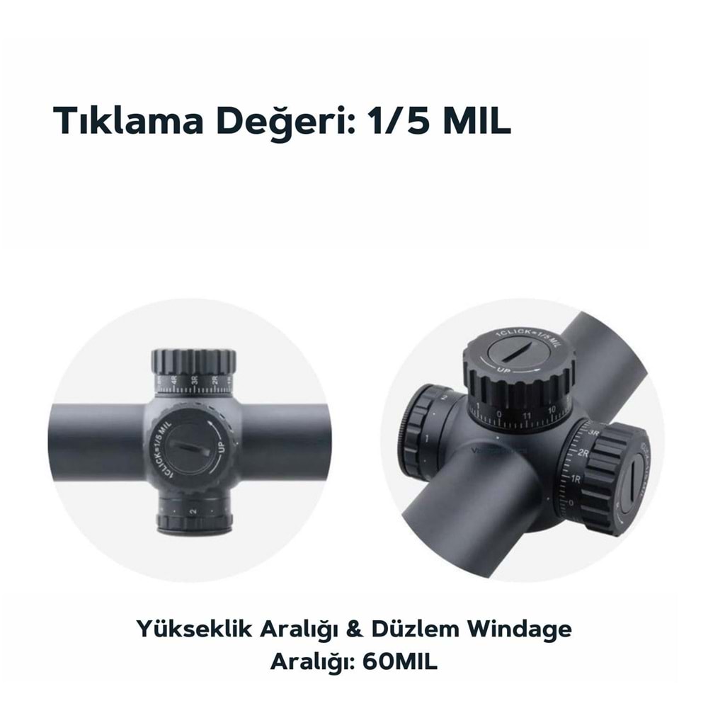 Vector Optics Taurus 1-6x24FFP Tüfek Dürbünü SCFF-27