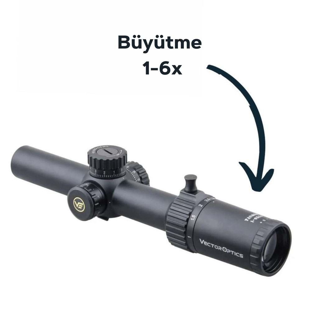 Vector Optics Taurus 1-6x24FFP Tüfek Dürbünü SCFF-27