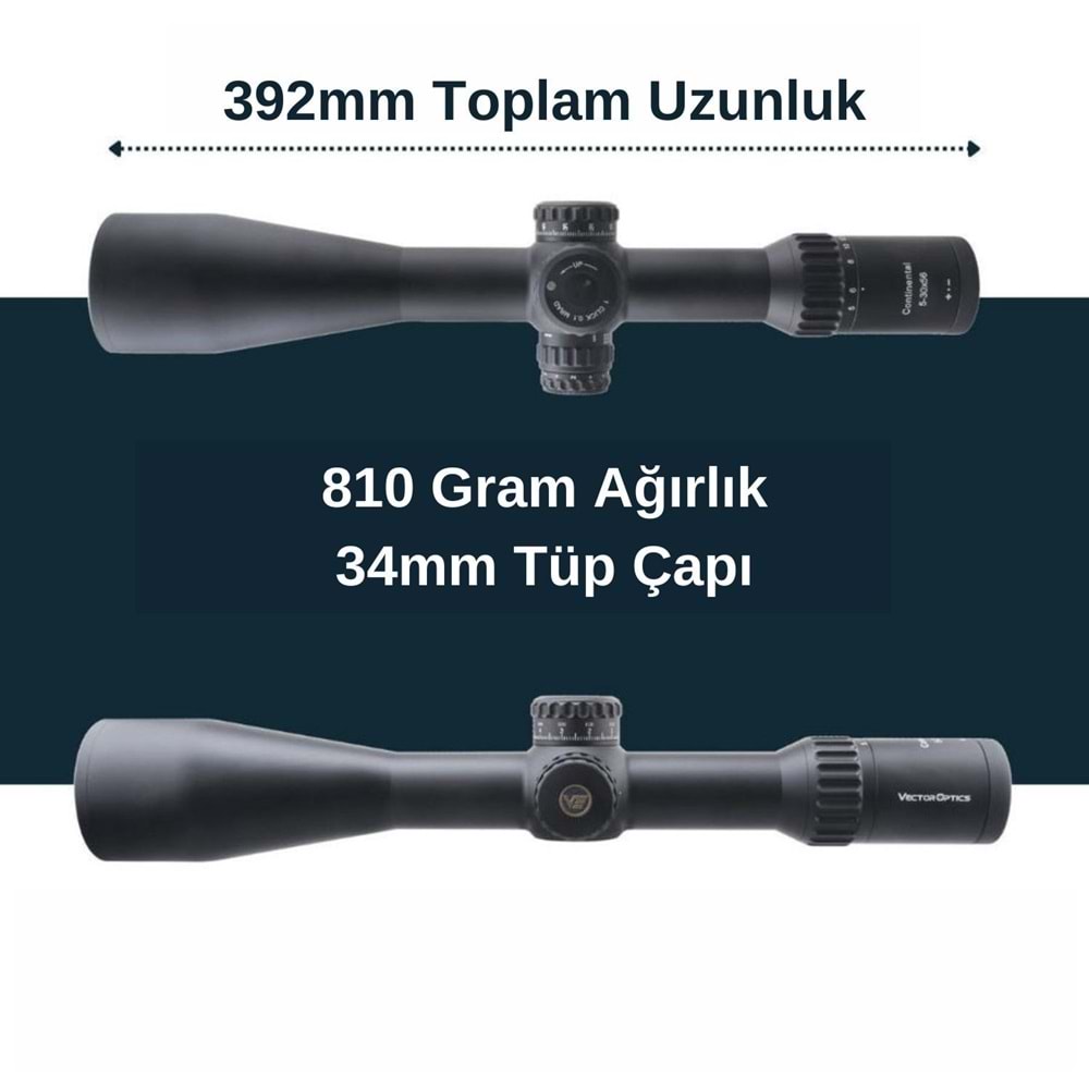 Continental x6 5-30x56 MBR FFP 34mm Uzun mesafe yivli tüfek dürbünü