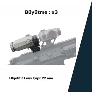 Vector Optics Maverick-III 3x22 Magnifier SOP YAKINLAŞTIRICI