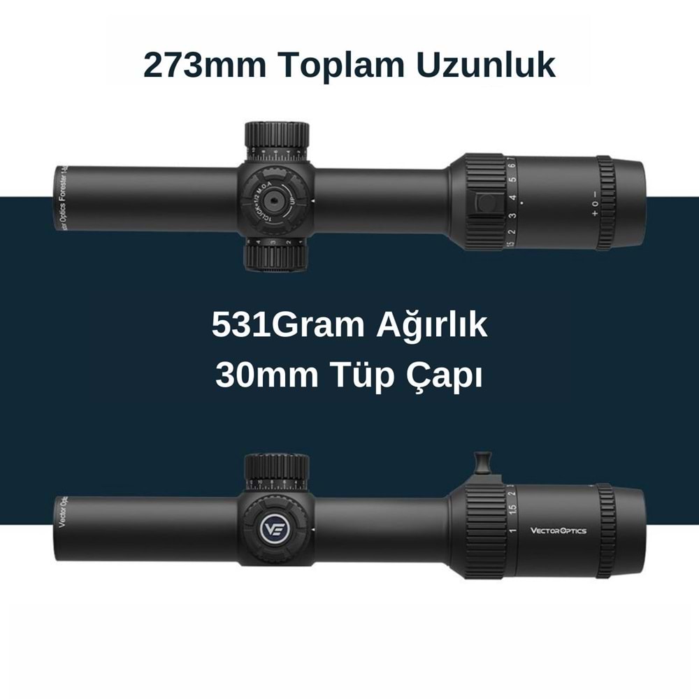 SCOC-38 // Vector Optics Forester 1-8x24 SFP Tüfek Dürbünü