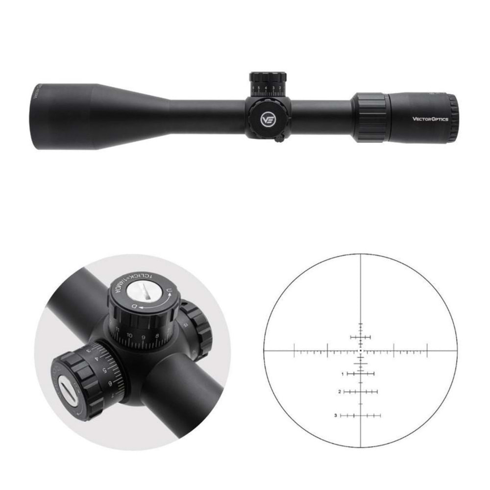 Vector Optics Everest 3-18x50SFP Gen II Tüfek Dürbünü SCOL-06II