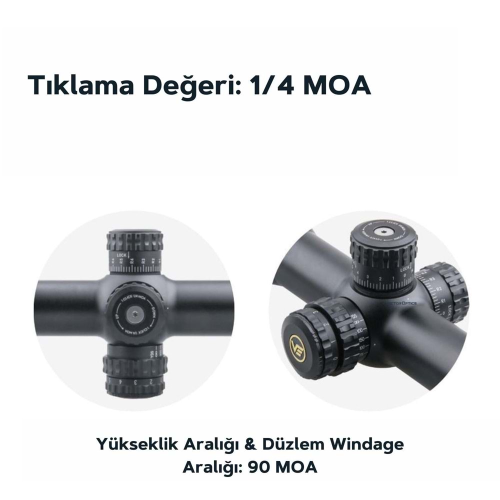 Vector Optics Aston 3-18x44 SFP Tüfek Dürbünü SCOL-23