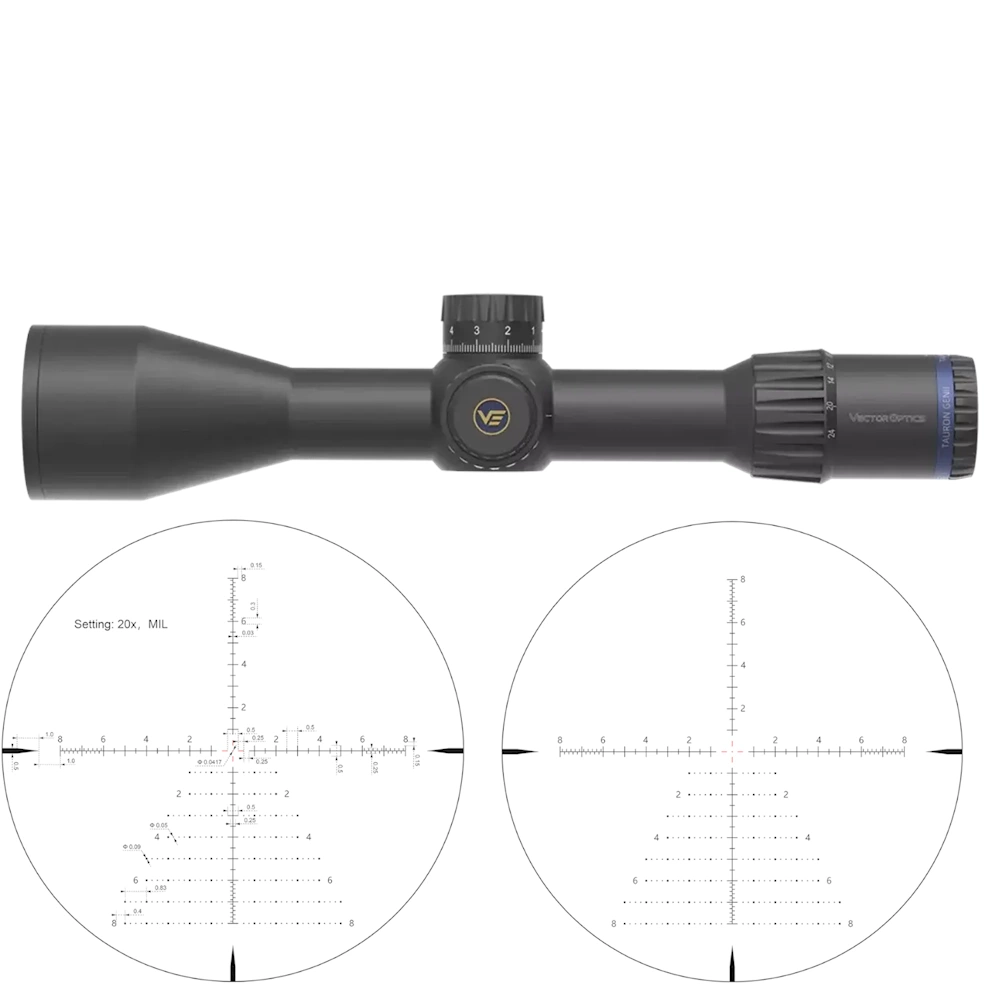 Vector Optics Tauron GenII 3-24x56 ED SFP Tüfek Dürbünü – SCOL-55
