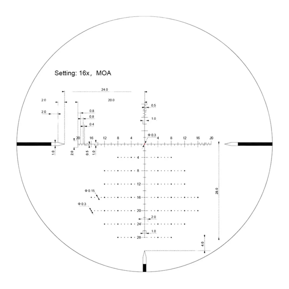 Vector Optics Sentinel GenII 4-16x50 SFP 30 mm Tüfek Dürbünü – SCOL-59