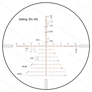 Vector Continental x8 3-24x56 SFP ZERO STOP Tactical Scope ED SCOL-T50